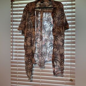 Torrid Swim Cover Up Tropical Palm Size 2X